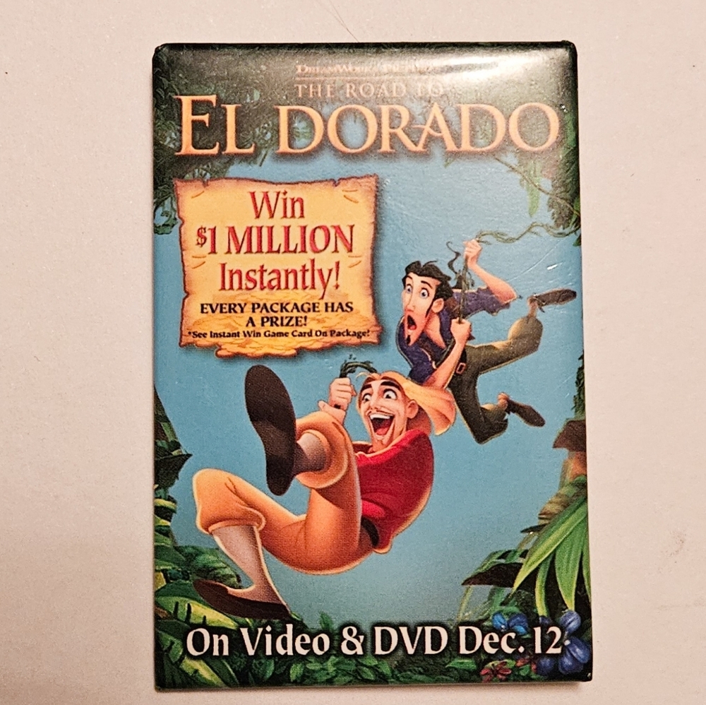 The Road to El Dorado VHS/DVD Promo Card - Blue/Green